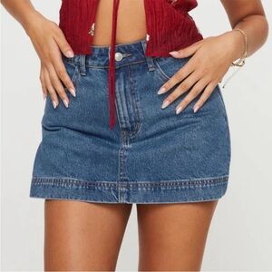 Princess Polly Blue Denim Mini Skirt